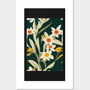 Beautiful Stylized White Flowers, for all those who love nature #207 Posters and Art